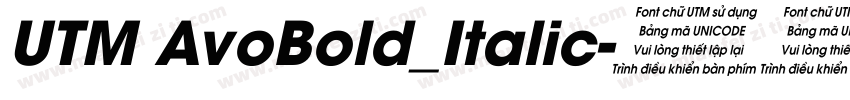 UTM AvoBold_Italic字体转换